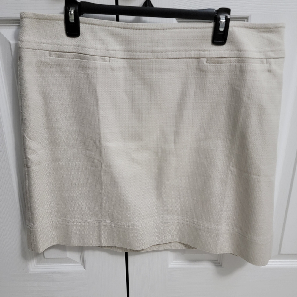 Talbots Textured Pencil Skirt Cream White Women’s Size 18 NWT